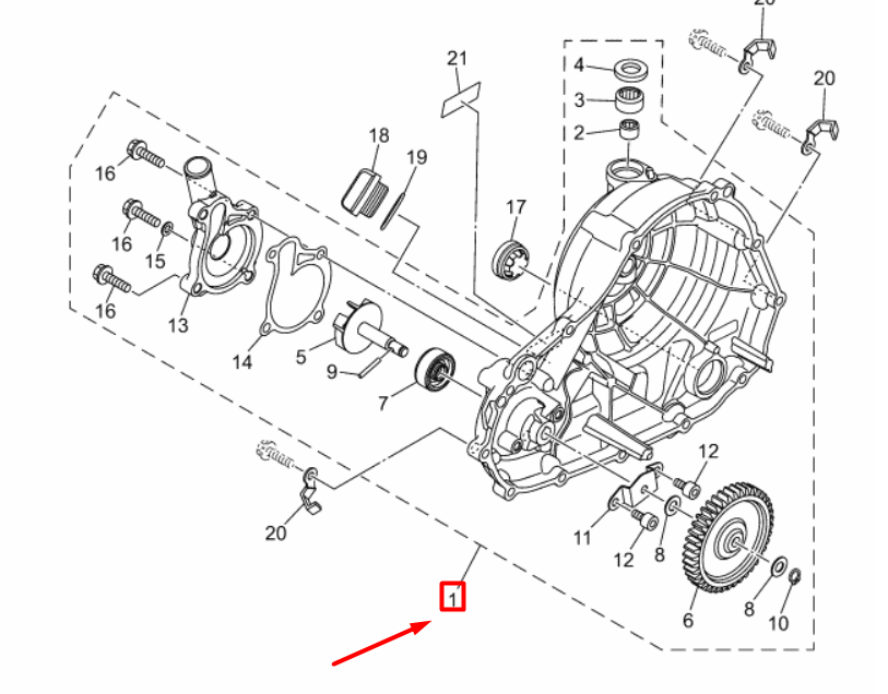 YAMAHA R25- MT 25  DEVİRDAİMLİ DEBRİYAJ KAPAĞI - SAĞ KAPAK KOMPLE  (2025 MODEL)