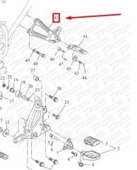 TENERE 700 SOL YOLCU BASAMAK BRAKETİ (2020)