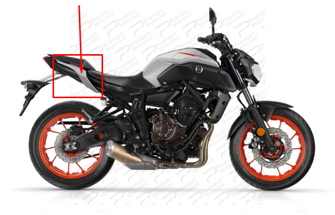 MT-07 SAĞ KUYRUK KARENAJ Açık Gri Metalik 2019