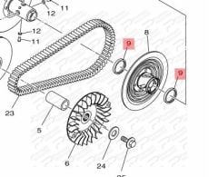 XMAX 250/300 VARYATÖR KEÇE(ADET FİYATIDIR)  2018-2022