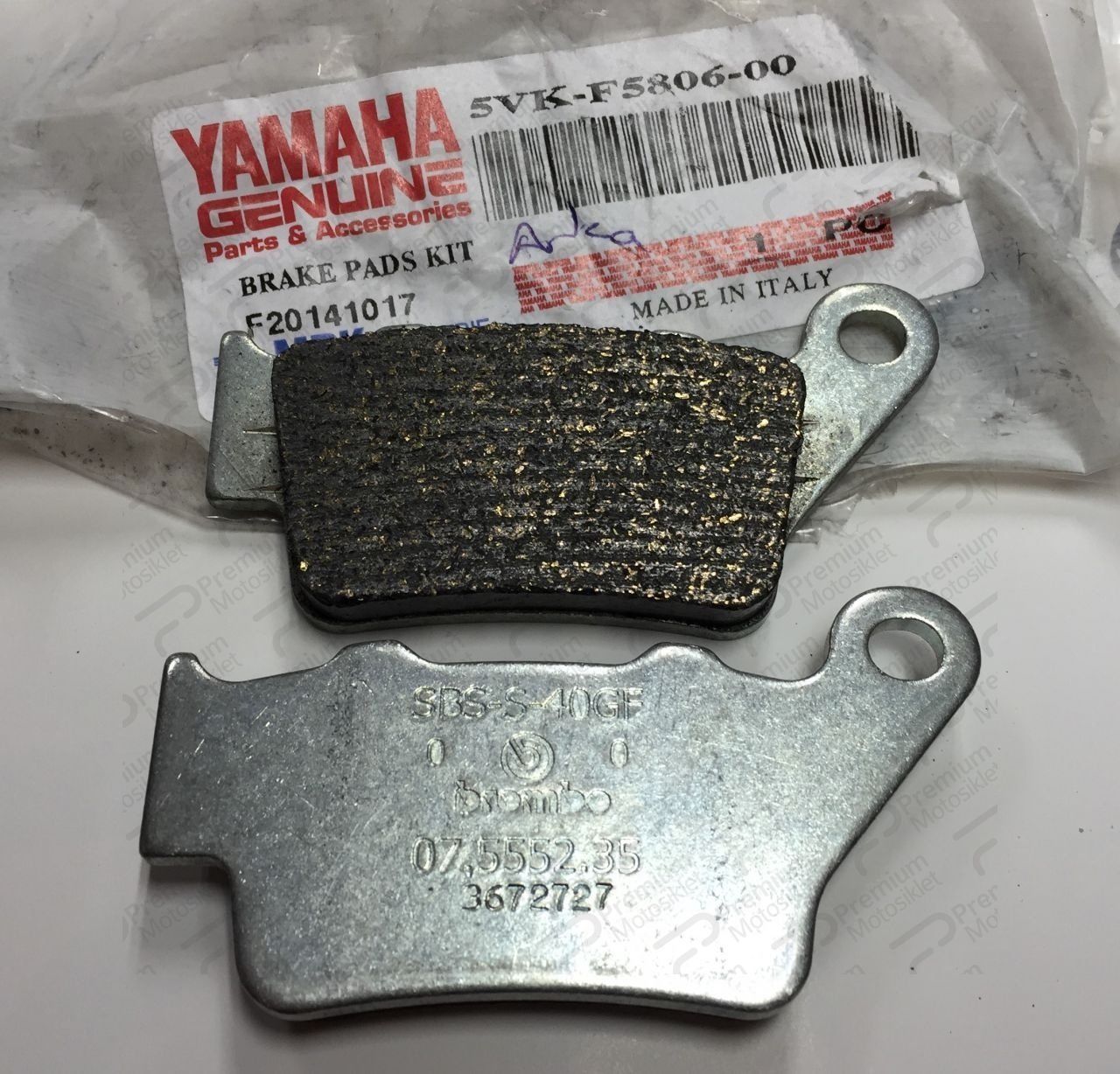 XT660Z TENERE ARKA FREN BALATASI TÜM MODEL YILLARI (1 TK)