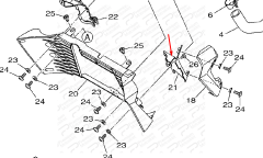 MT25 RADYATÖR SOL KAPAK BRAKETİ (20162019