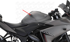 YZFR25 SAĞ DEPO KAPAĞI MAT GRİ