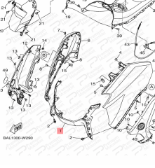 NMAX 125/155 ÖN ALT KARENAJ MAT KIRMIZI (2021-2022)