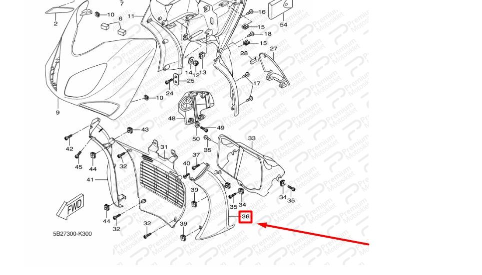 yamaページ Yamaha X CİTY 250 SOL ALT GRENAJ (BEYAZ)