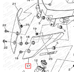 MT10 SOL FAR ÜSTÜ KAPAK GRİ (20162017)