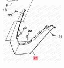 NMAX 125/155 ORTA KAFA KARENAJI PARLAK GRİ (2021-2022)