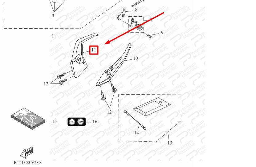 TRACER 7 SAĞ YOLCU TUTAMAĞI (2021)