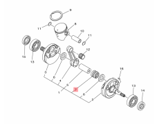 YZ125 KRANK İĞNELİ RULMANI